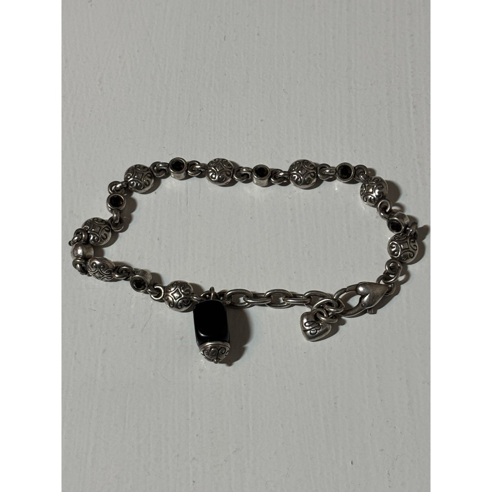 Brighton Rigoletto Black Crystal Silver Bracelet